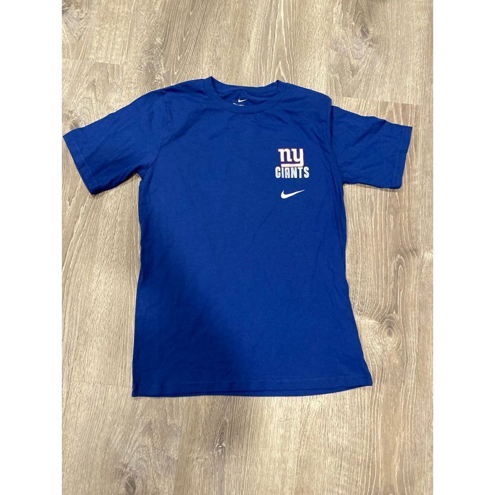 Men's L Nike NY Giants NFL Football T-Shirt Blue Official Team Apparel Fan Gear